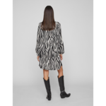 Sort - black - Vila - zebra stribe kjole - 13084533