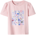 Lyserød - parfait pink - name it - tshirt - blomster - 13230271