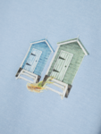 Blå - chambray blue - Name it - tshirt - beach house - 13234359