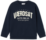 Navy - dark sapphire - name it - sweatshirt - "værdsat" - 13236992