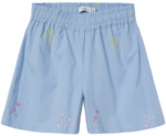 Blå - chambray blue - Name it - shorts med blomster - 13227430