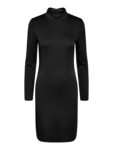 Sort - Black - PIECES - Kjole - højhals - 17141051