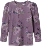 Lilla - Arctic Dusk - Name it - Langærmet - bluse - blomster - 13233733