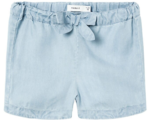 Lyseblå - light blue denim - Name it - shorts - sløjfe - 13229335