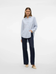 Blå/hvid - Blue Jasper/Bright white - Vero Moda - Stribet - Skjorte - 10319825