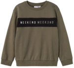 Grøn - Tea Leaf - Name it - Sweatshirt - "Weekend" - 13234319