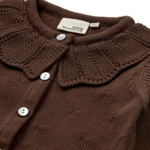 Brun - Chocolate Brown - Sofie Schnoor - strik - cardigan - P243204-7123