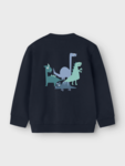 Blå - dark sapphire - Name it - sweat shirt med lynlås og dino- 13242102