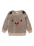 Brun - Weathered Teak - Name it - Teddy - sweatshirt - rensdyr - 13234746