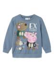 Blå - flint stone - Name it - Peppa Pig - sweat shirt - 13236247   95% Cotton, 5% Elastane