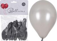 Balloner 10 stk sølv - 22cm