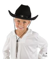 Cowboy hat sort - Til børn