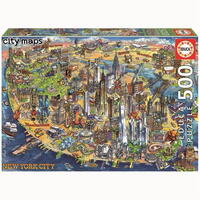 Puslespil 500 brikker Kort over New York City