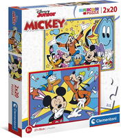 Puslespil 2x20 brikker - Disney Junior Mickey Mouse
