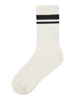 Hvide name it sokker med sorte striper - 13203421