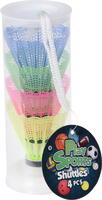 Fjerbolde til badminton i plast 4 stk