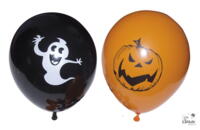 Halloween balloons - black and orange - pack of 10
