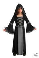 Children High Priestess costume - black-grey - 7/9 years