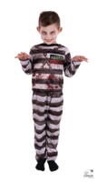 Children prisoner costume black-white - 10/12 years