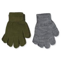 2-pack grå & army name it one size baby vanter - 13198590