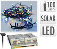 Lyskæde 100 LED lys udendørs med solcelle