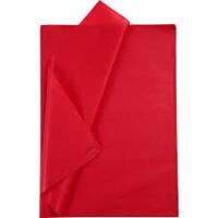 Silkepapir rød, 50x70 cm, 14 g, 10 ark/ 1 pk.
