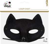 Katte maske i sort til voksne