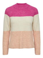 Pink/hvid/fersken pieces stribet sweater 17126511