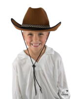 Cowboy hat til børn - Brun