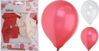 Balloner rød og hvid 10stk