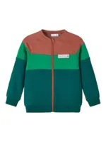 Brun/grøn name it sweatshirt med lynlås - 13210300