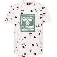 Hvid Hummel t-shirt med print - 217626-9806