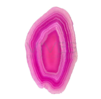 Lille Farvet Fuchsia Agate Skive