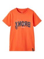 Orange Name it kortærmet t-shirt med spejlvendt "Bronx" logo - 13213163