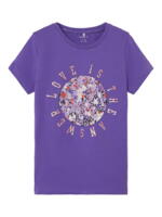 Lilla Name it t-shirt med print med glitrende effekt - 13218681