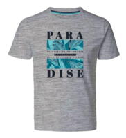 Grå meleret Name it "Paradise" t-shirt med palmer - 13216537