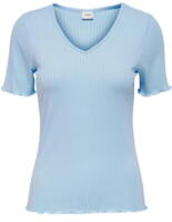 Lyseblå cashmere blue JDY rib t-shirt - 15238718