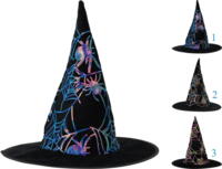 Hekse hat med pailletter 1stk