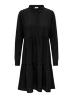 Sort - black - JDY - kort kjole med sølv glimmer - 15313021