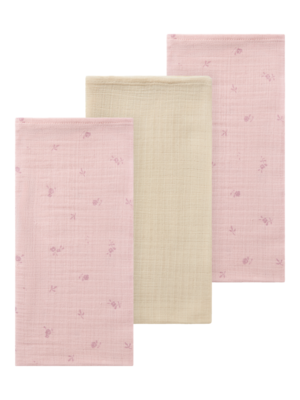 Lyserød/beige - Parfait pink - name it - stofbleer - 3 pak - 13237375