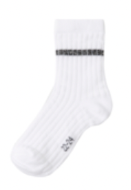 Hvid/sort - bright white BLACK - Name it - sokker - sort stribe - 13238174