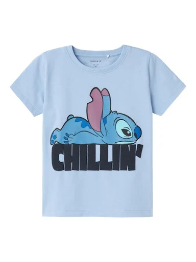 Blå - Chambray Blue - Name It - T-shirt - Stitch - 13235776