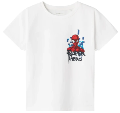 Hvid - bright white - name it - tshirt - spiderman - 13235495