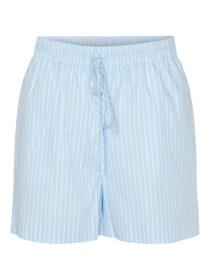 Lyseblå - airy blue - PIECES - shorts - stribet - 17152057