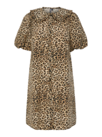 Brun/Sort - Dove/Leo - PIECES - Kjole - Leopardprint - 17156550