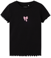 Sort - Black - Name it - Bluse - Sløjfe - 13239597