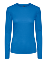 Blå - french blue - Pieces - rib bluse  - 17133838