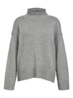 Grå - medium grey - strik trøje - 23044659.