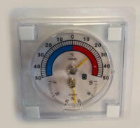 Termometer / Hygro m/selvklæb 9x9 cm